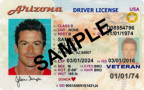 Sample Arizona Travel ID